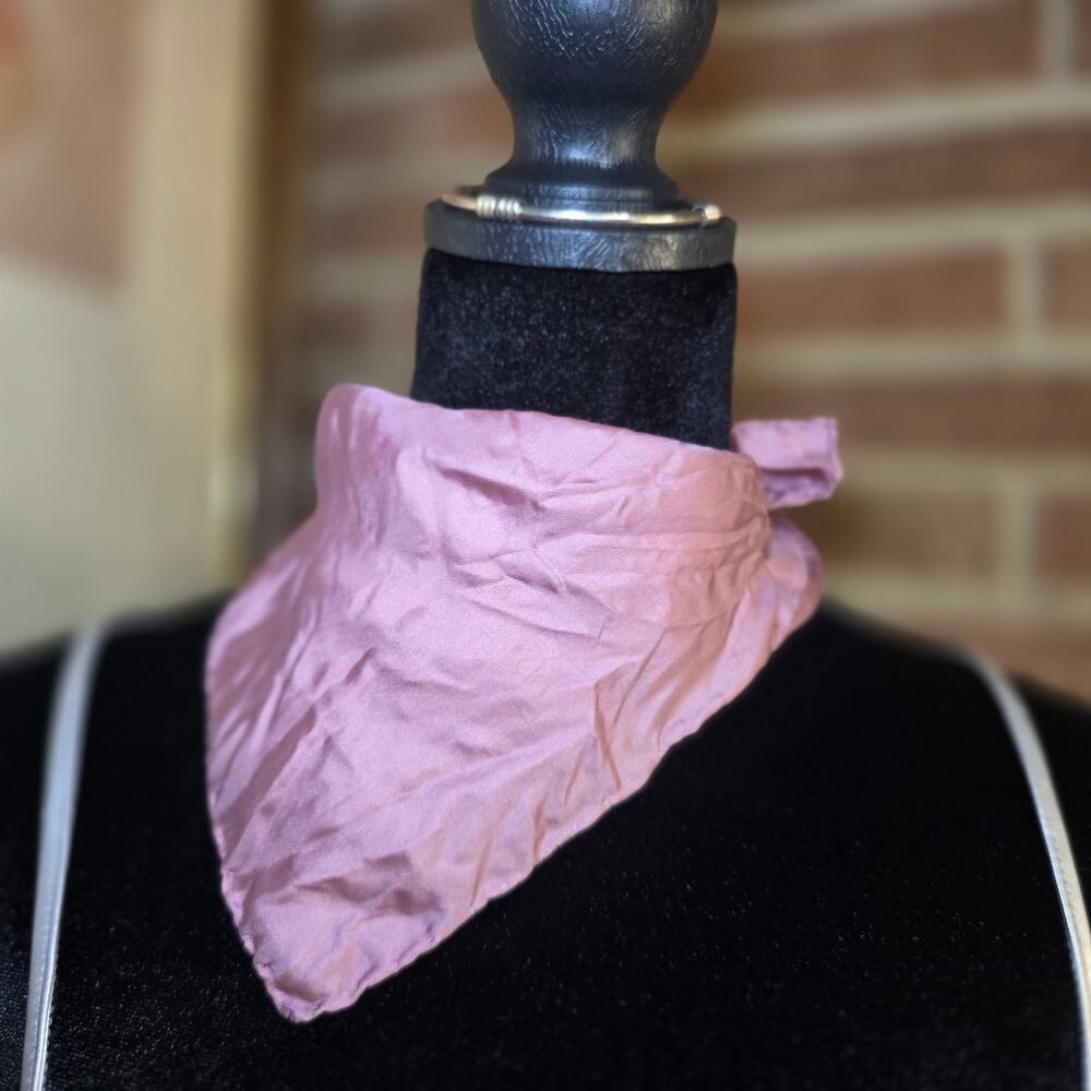 Vintage Ashear 100% Silk Scarf Made in Italy Mauve Purple Hand Rolled